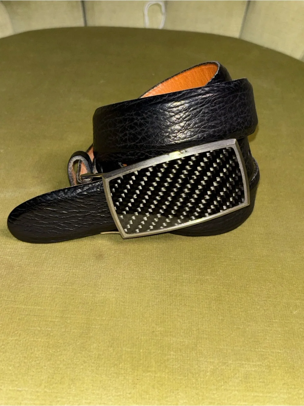 Tom Taylor Customs Men’s Black Sharkskin Belt Size 36